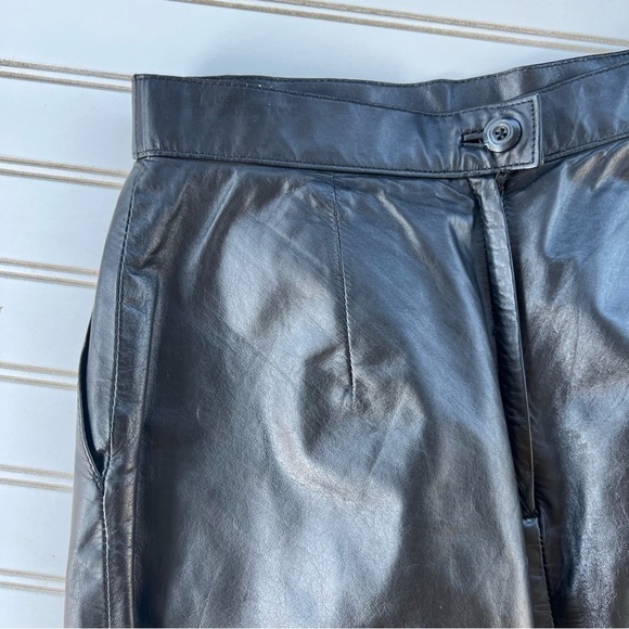 Wilson’s Leather Vintage Pencil Skirt size 10 Black Pockets Split Button & Zip - Picture 5 of 16